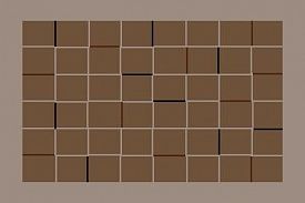 Овальный грязезащитный коврик Modemo 200077 0.5х0.8 коричневые квадраты