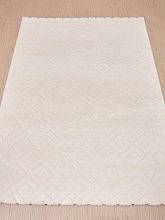 Ковер из Турции с длинным ворсом Sofia 0E426A White-White