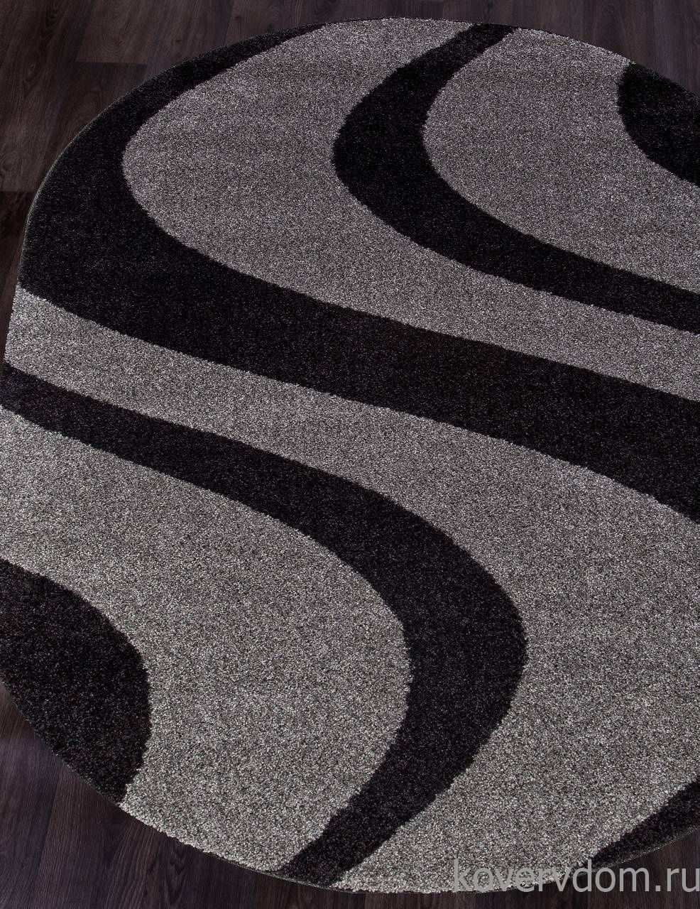 Ковер PLATINUM T617 GRAY-BLACK Овал Ковер PLATINUM T617 GRAY-BLACK Овал