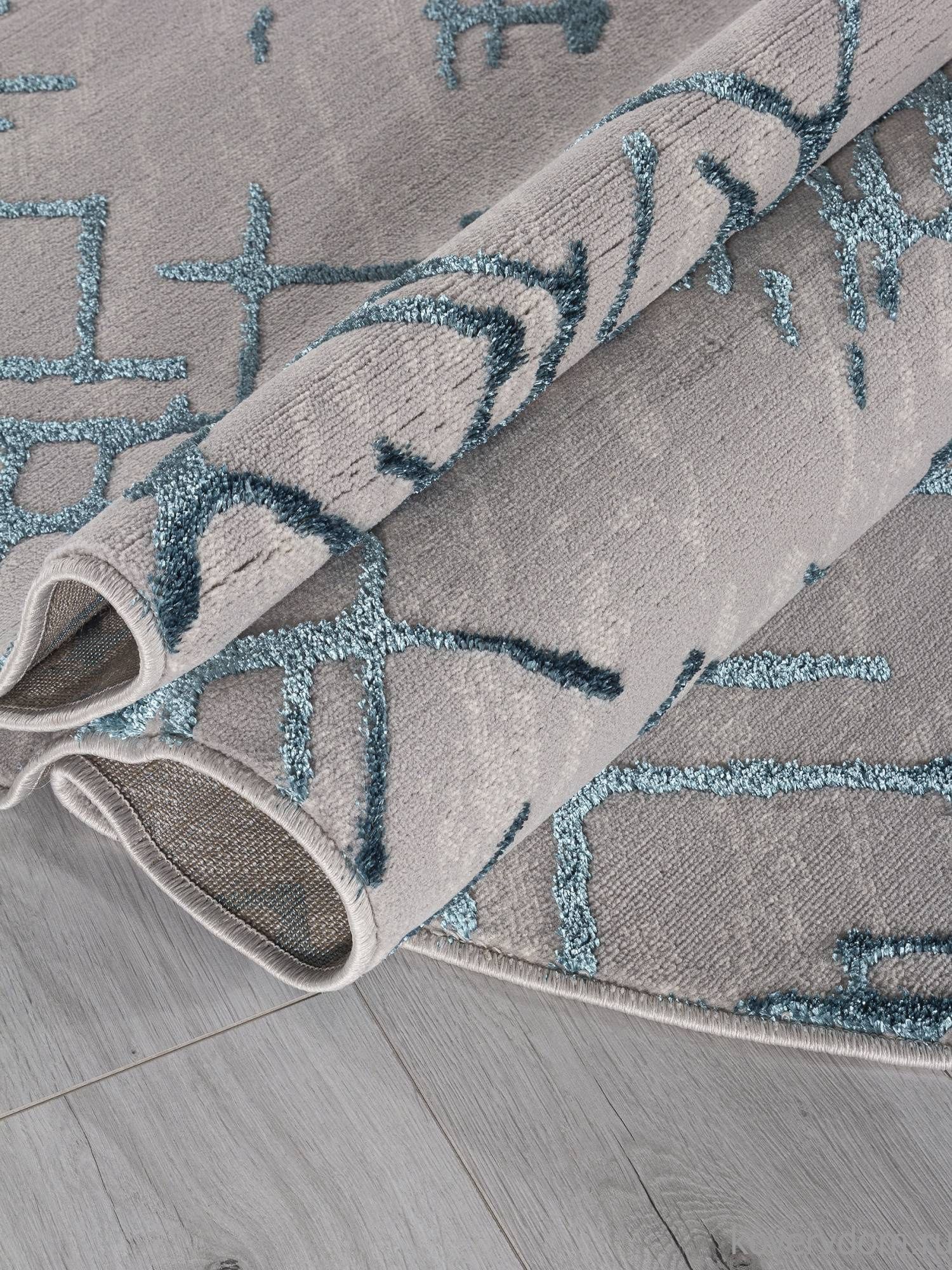 Ковер LIMAN F164 GRAY-D.BLUE Овал