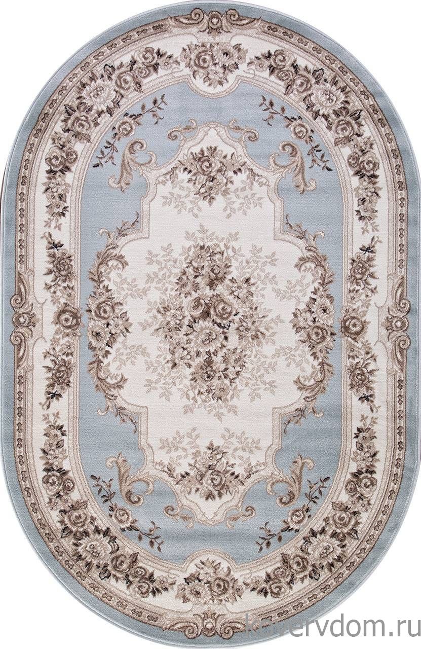 Ковер VALENCIA DELUXE 4015 L.BLUE-BROWN Овал