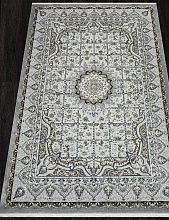 Пушистый круглый ковер MIRAY O1462 096 GREY
