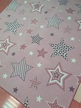 Машинный детский ковер-палас ЗВЕЗДЫ СИЯЮТ-A розовый