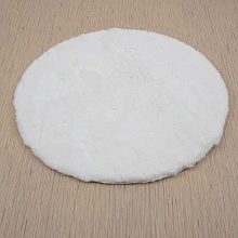 Ковер из Турции с длинным ворсом из искусственного меха Krolik 1000A T1120_CREAM круг