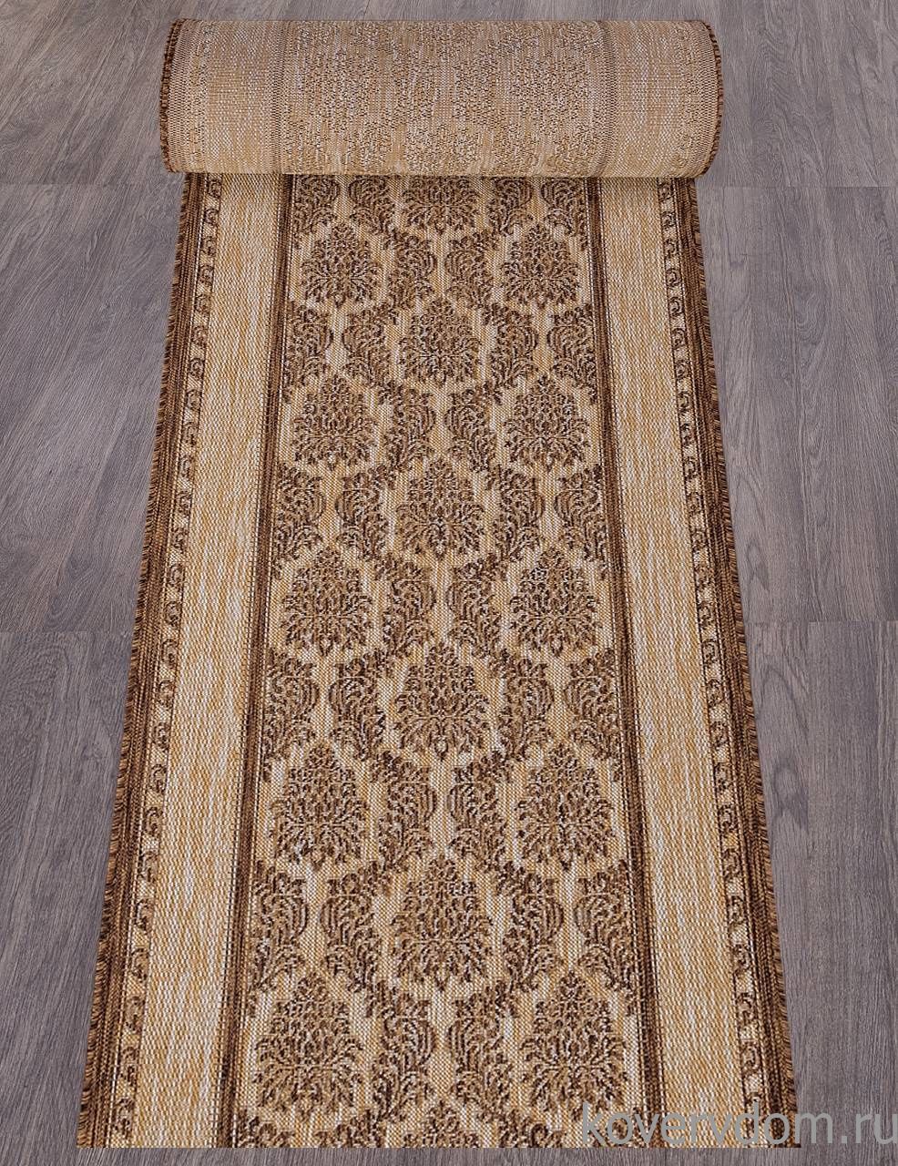 Ковровая дорожка циновка VEGAS S001 BEIGE-BROWN