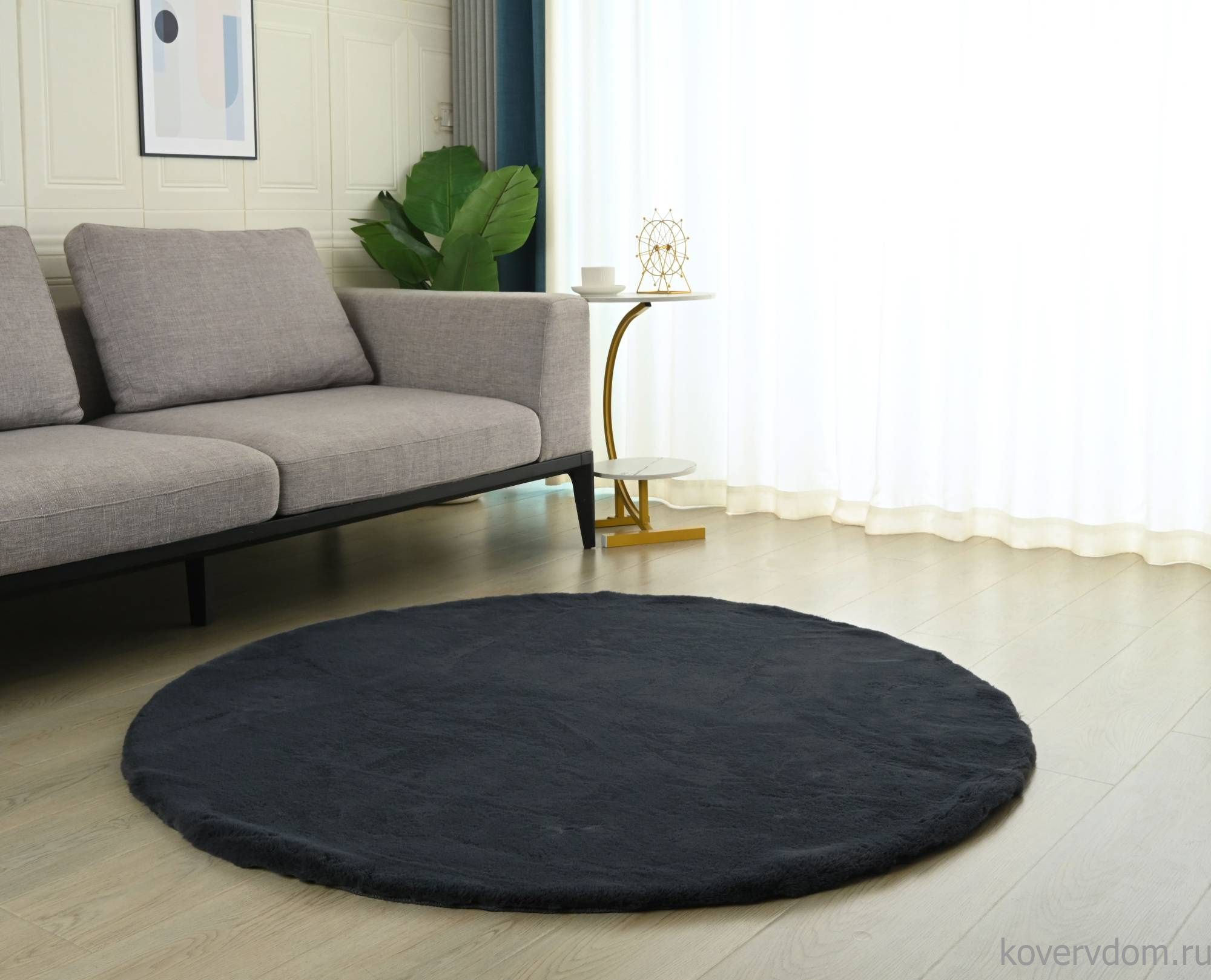 Ковер RABBIT PREMIUM MS1000 ANTRACITE Круг Ковер RABBIT PREMIUM MS1000 ANTRACITE Круг