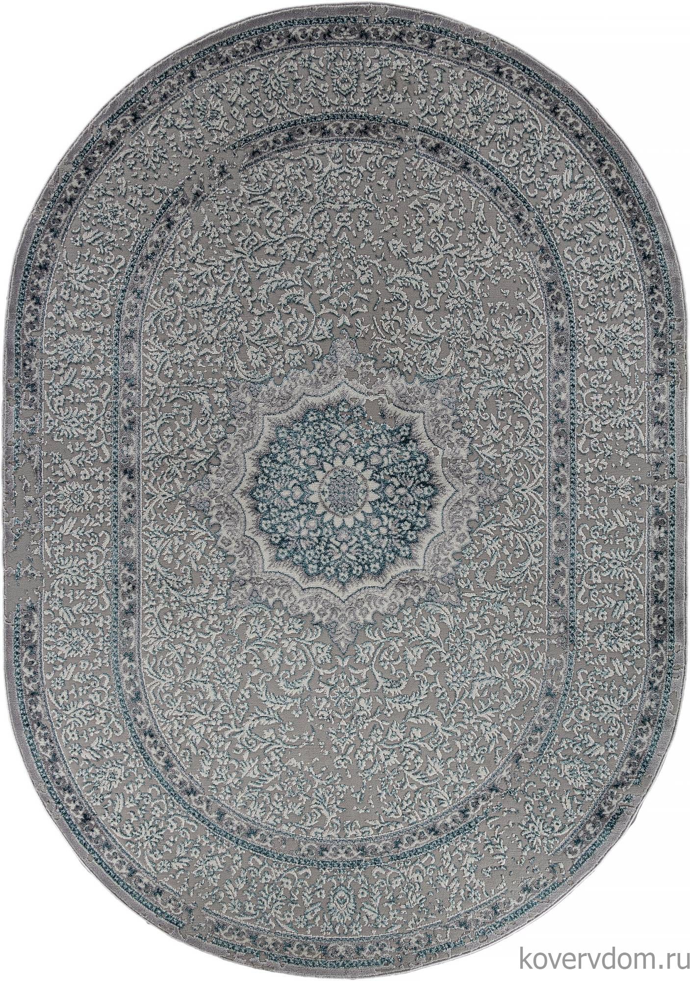 Ковер PALERMO F294 GRAY Овал