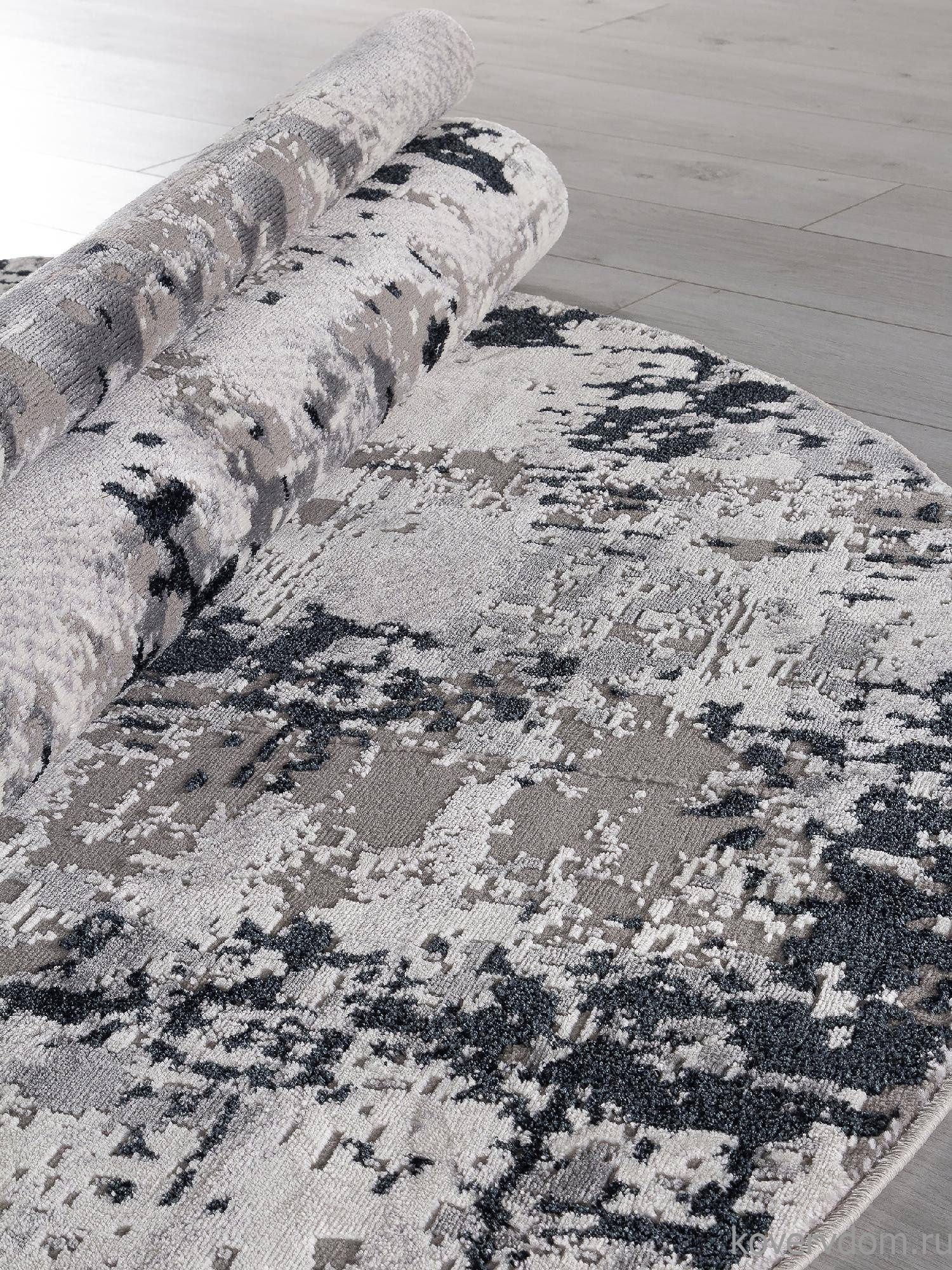 Ковер PALERMO F282 DARK GRAY Овал