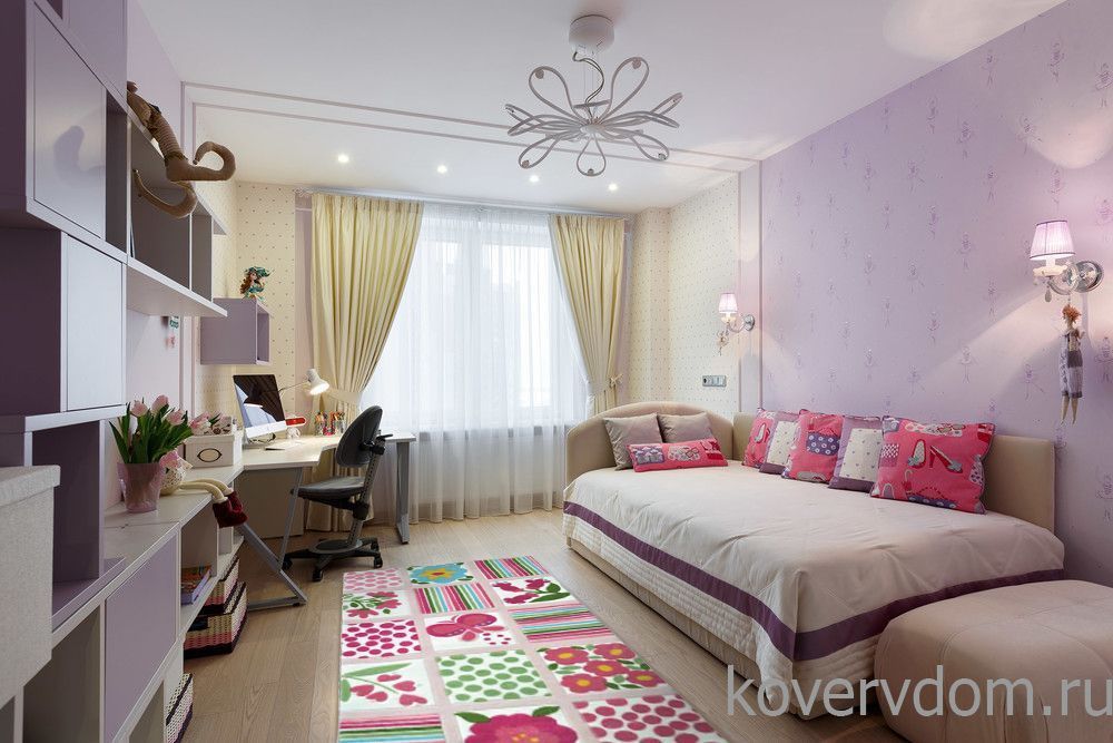 Ковер  детский AMIGO Бело-розовый  Ковер  детский AMIGO Бело-розовый