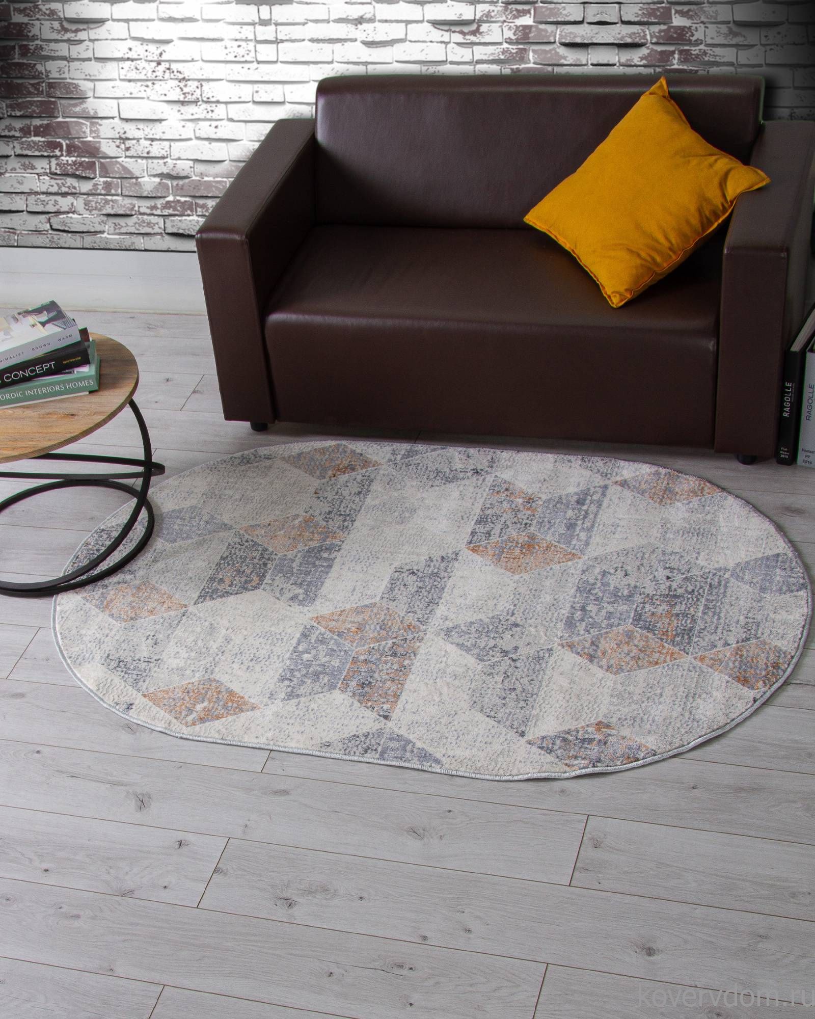 Ковер ZUMMA F257 ORANGE Овал